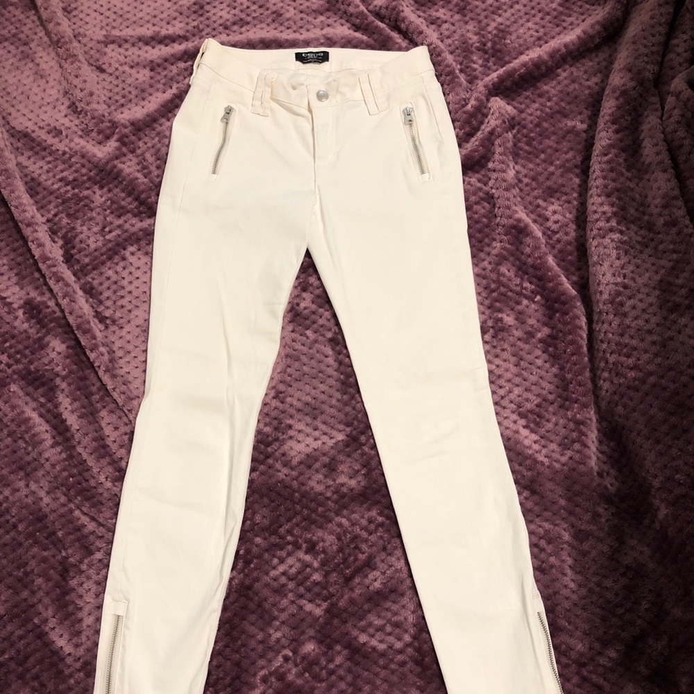 Bebe Zipper Skinny Jeans